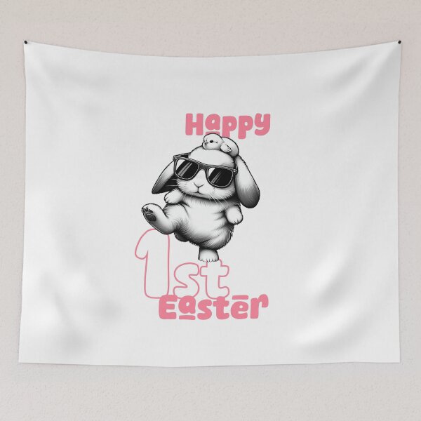Item preview, Happy 1st Easter, Unique designed and sold by villacreativa.