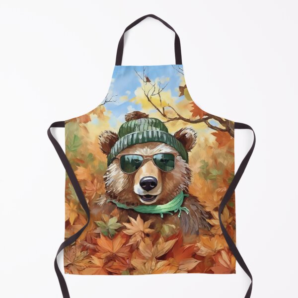 Item preview, “Autumn Cool: The Cozy Bear” – Acrylic on Canvas designed and sold by Meaghen King.