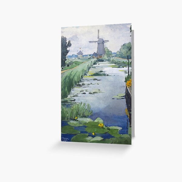Nederhorst den Berg, wind Mill 1915 Greeting Card