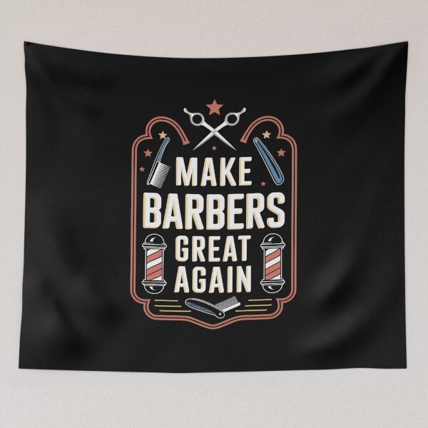 Item preview, Make Barbers Great Again Funny Retro Quote designed and sold by TeeGrit.