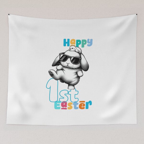 Item preview, Happy 1st Easter, Unique designed and sold by villacreativa.