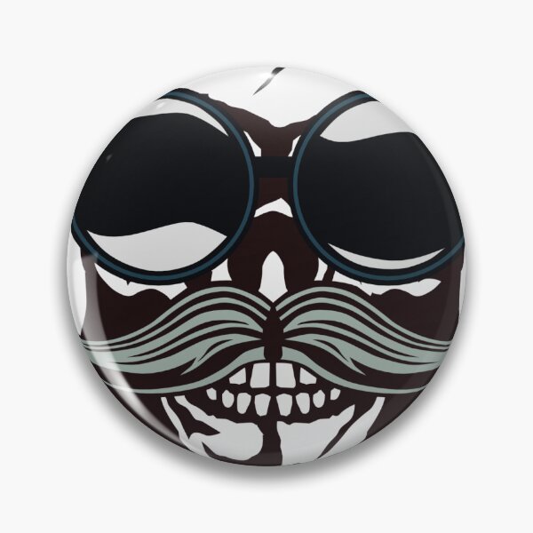 Item preview, bearded skull beard hipster round sunglasses mustache super hairstyle designed and sold by Achille3777.