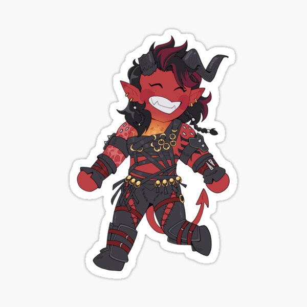 Aperçu de l'œuvre Karlach Handholder Chibi créée et vendue par JammyScribbler.