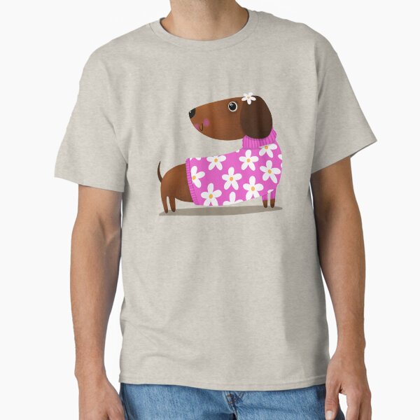 Item preview, Dachshund Dog Cute Spring Flowers designed and sold by poket.piktures.