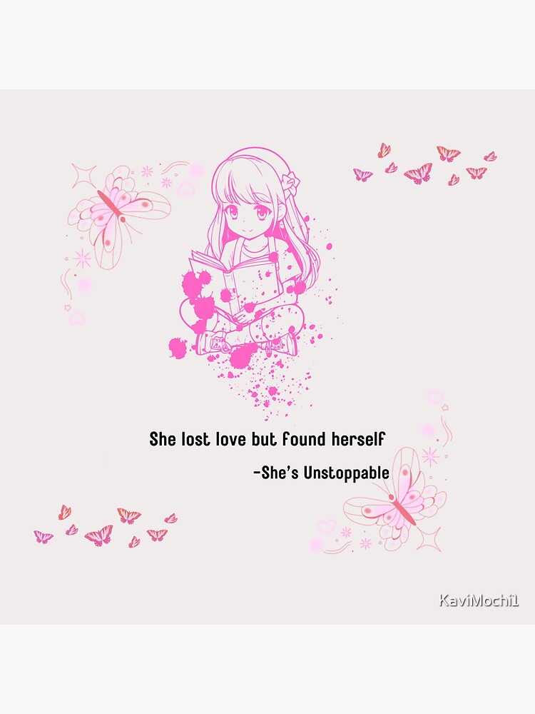 Thumbnail 3 of 3, Sticker, She Found Herself – Unstoppable Girl Art designed and sold by KaviMochi1.
