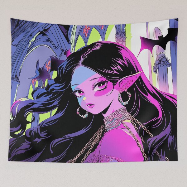 Item preview, Gothic Cathedral Elf Anime Girl designed and sold by bubblegoth.