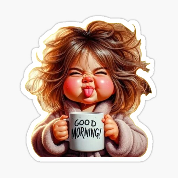 Item preview, Good Morning; AI Style; Everyday life; designed and sold by StickerApe.