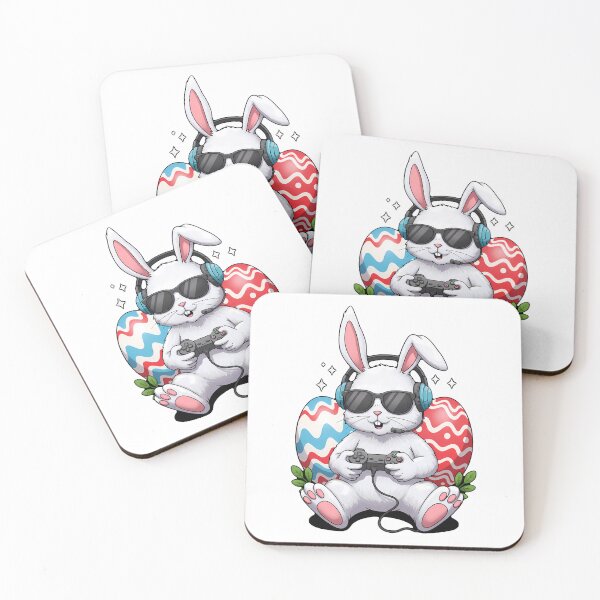 Item preview, Happy Easter Day Bunny Video Game Bunny Eggs designed and sold by Dot1001.