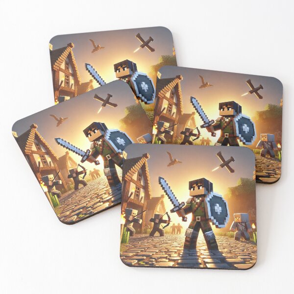 Item preview, Pixel Warrior Adventure Scene – Block Game Medieval Battle RPG Design designed and sold by pixelpopplanet.
