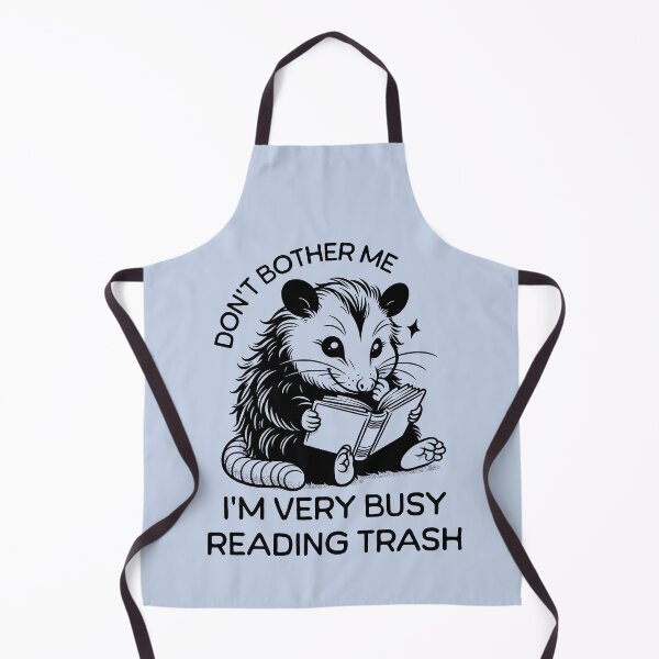 Item preview, Very busy reading trash - funny reading opossum designed and sold by EvergreenWhimsy.