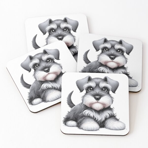 Item preview, adorable cute and fluffy schnauzer puppy designed and sold by nicnacc.