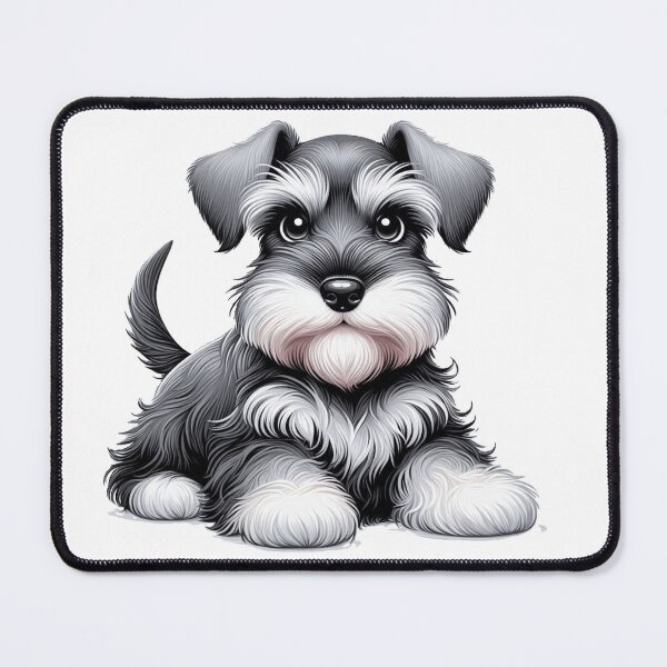 Item preview, adorable cute and fluffy schnauzer puppy designed and sold by nicnacc.