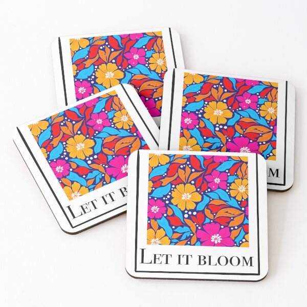 Item preview, Let It Bloom – Colorful retro floral pattern designed and sold by RebeckaWi.