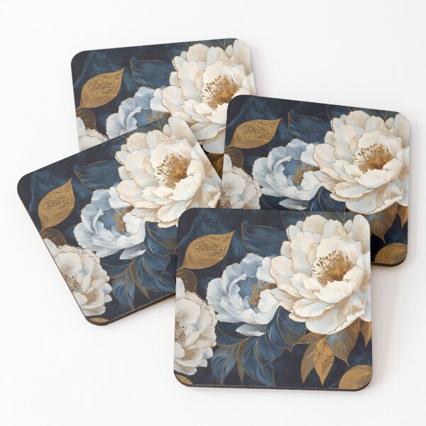 Item preview, Vintage Blue Botanical Night Charm Garden Nightgarden designed and sold by UtArt.