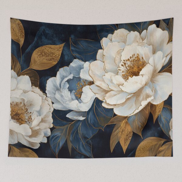 Item preview, Vintage Blue Botanical Night Charm Garden Nightgarden designed and sold by UtArt.