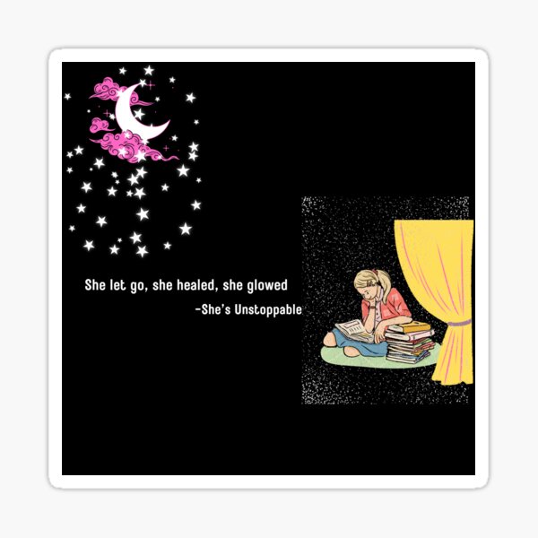 Let Go, Heal & Glow – Empowering Girl Art Sticker