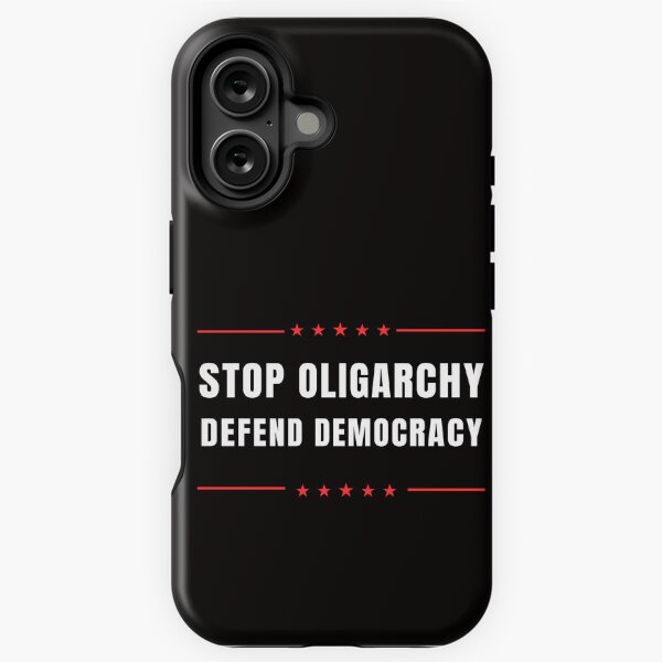 Artikel-Vorschau von Bekämpfe die Oligarchie und verteidige die Demokratie, designt und verkauft von Minimalismat.