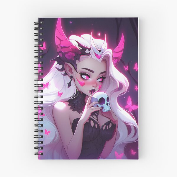Item preview, Spooky Skull Forest Elf Anime Girl designed and sold by bubblegoth.
