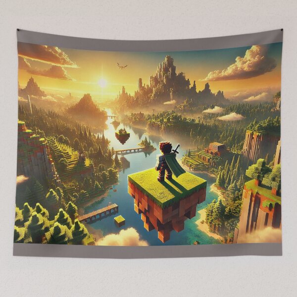 Item preview, Voxel Fantasy Explorer Scene – Floating Island RPG World Adventure Pixel Art designed and sold by pixelpopplanet.