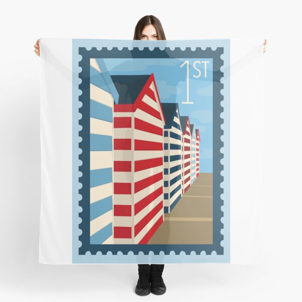 Item preview, Beach Stamp - Beach Huts designed and sold by ZRR Designs.