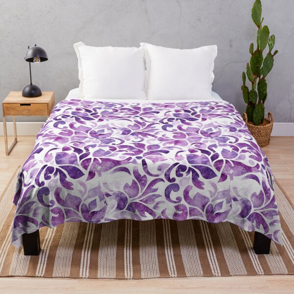 Item preview, Purple & White Batik Watercolor Pattern designed and sold by PapuruDesigns.