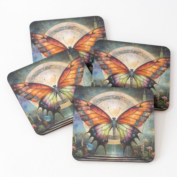 Item preview, Lunar Wings: The Butterfly's Tapestry of Earthly Light and Celestial Echoes designed and sold by bloorose.