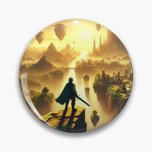 Item preview, Voxel Fantasy Kingdom Scene – Floating Islands & Warrior Landscape RPG Design designed and sold by pixelpopplanet.