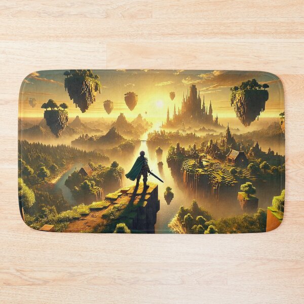 Item preview, Voxel Fantasy Kingdom Scene – Floating Islands & Warrior Landscape RPG Design designed and sold by pixelpopplanet.