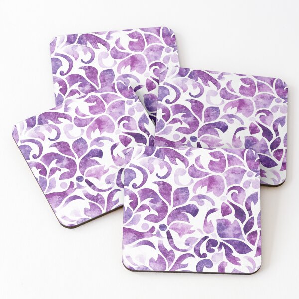 Item preview, Purple & White Batik Watercolor Pattern designed and sold by PapuruDesigns.