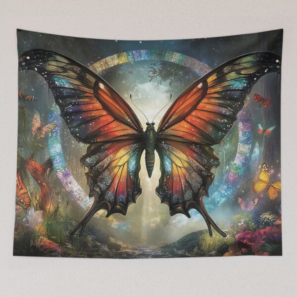 Item preview, Iridescent Gateway: The Butterfly's Realm of Whispering Blooms designed and sold by bloorose.