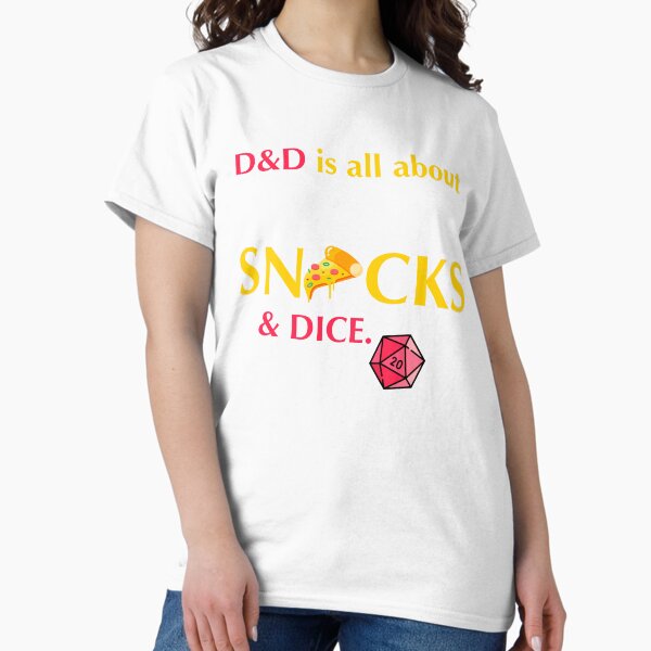 Item preview, D&D is all about snacks & dice designed and sold by GrovePaladin's Store.