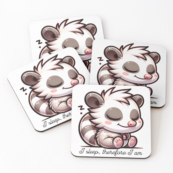 Item preview, Cute sleeping opossum designed and sold by EvergreenWhimsy.