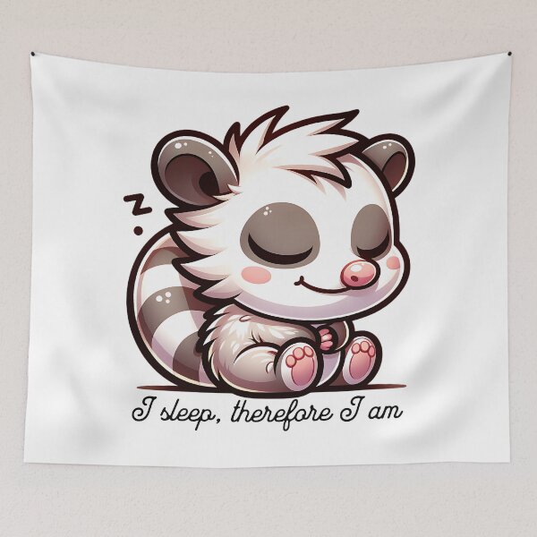 Item preview, Cute sleeping opossum designed and sold by EvergreenWhimsy.