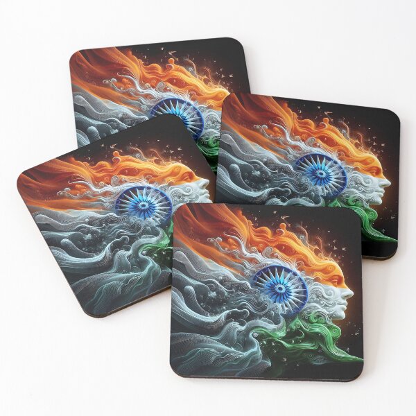 Item preview, Indian Flag (A Woman's Face) designed and sold by Intriguing Designs.