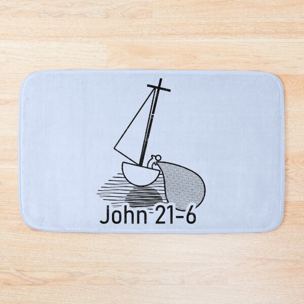 Item preview, Biblical Inspiration from John 21:6 – Minimalist Fisherman Casting Right | black designed and sold by ZechJohnRB.
