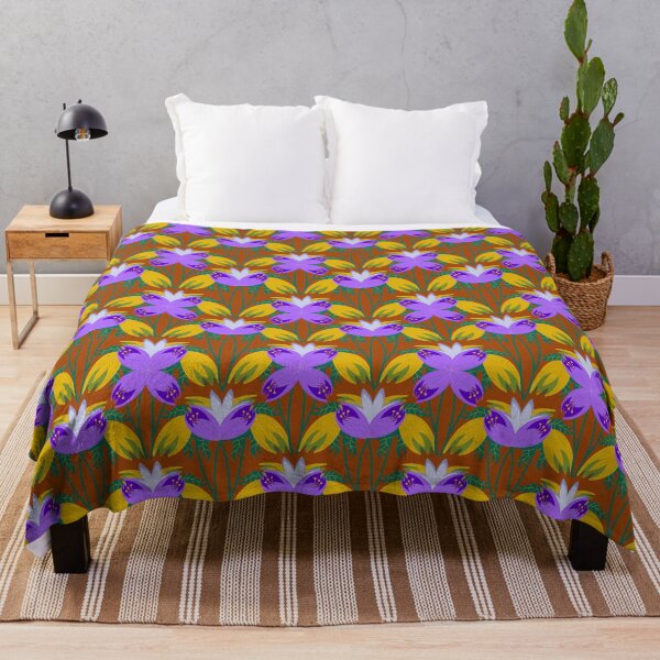 Item preview, YELLOW & PURPLE CROCUS REPEATING PATTERN 8 designed and sold by Marni Scofidio Desi9ns.