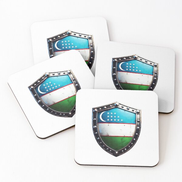 Item preview, Uzbekistan Shield of Strength – Patriotic Warrior Emblem designed and sold by Highlandkings.
