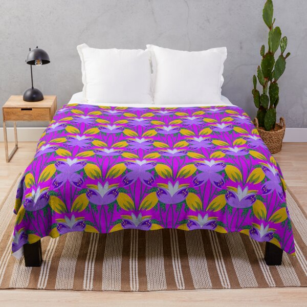 Item preview, YELLOW & PURPLE CROCUS REPEATING PATTERN 10 designed and sold by Marni Scofidio Desi9ns.