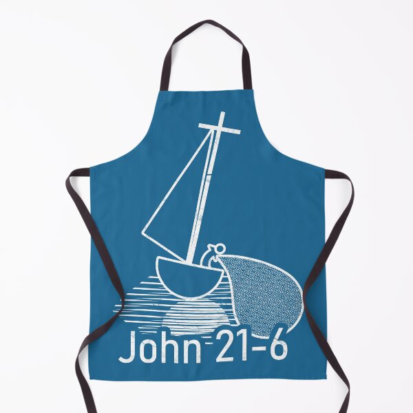 Item preview, Biblical Inspiration from John 21:6 – Minimalist Fisherman Casting Right | white designed and sold by ZechJohnRB.