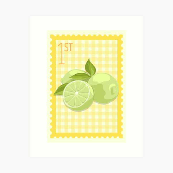 Item preview, Lime gingham stamp designed and sold by ZRR Designs.
