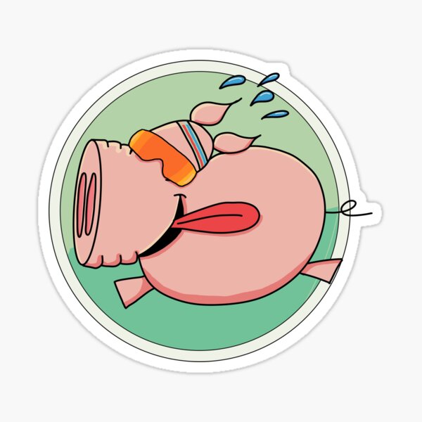 Item preview, The Running Pig designed and sold by JuiceBoxJuice.