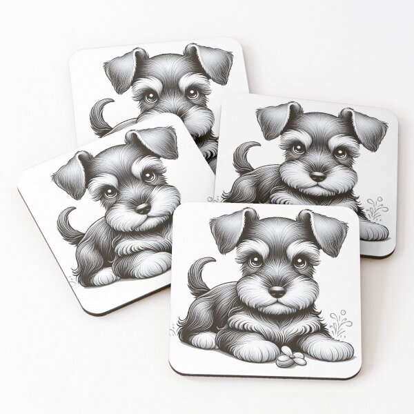 Item preview, charming and sweet schnauzer puppy designed and sold by nicnacc.