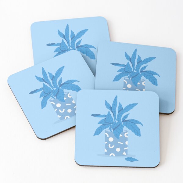 Item preview, Blue mood plant in pot designed and sold by JennyPrintsUK.
