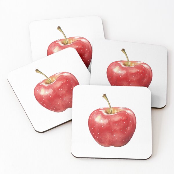 Item preview, Vibrant Red Apple Watercolor Art designed and sold by PapuruDesigns.