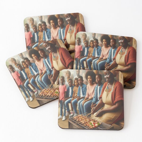 Item preview, Mommy skewers sitting grilling skewers designed and sold by FoxinhoSoumaila.