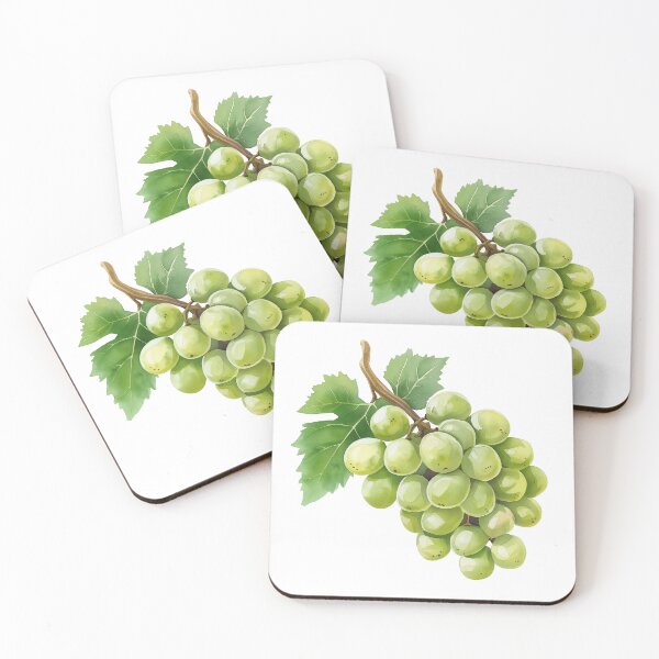 Item preview, Green Grapes Watercolor Fruit Art designed and sold by PapuruDesigns.