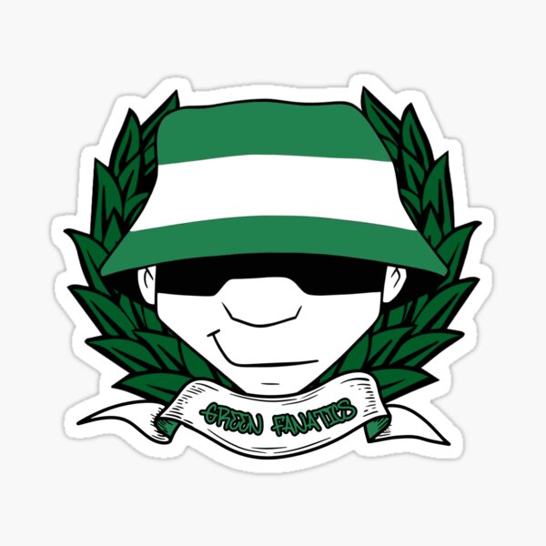 Aperçu de l'œuvre Fanatiques verts et blancs que nous suivons partout créée et vendue par canvasriddle.