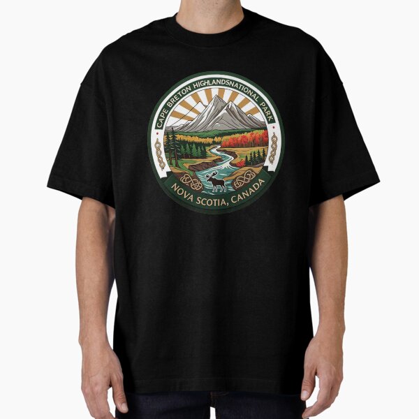 Vista previa del artículo con la obra «Cape Breton Highlands National Park Logo Nova Scotia, Canada», diseñado y vendido por Beluga Cat.