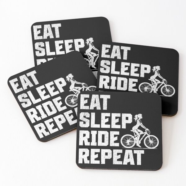 Item preview, Eat sleep ride repeat - bicycling designed and sold by EvergreenWhimsy.