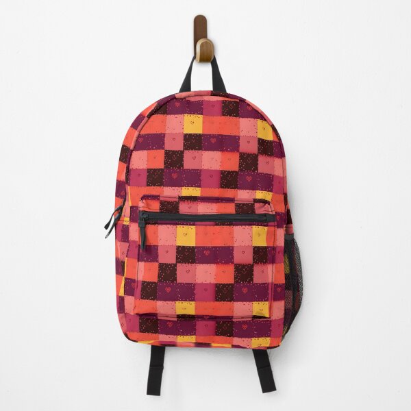 Item preview, Vibrant Checkerboard Pattern with Colorful Hearts designed and sold by FTSstyles.
